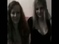 Sisters kissing